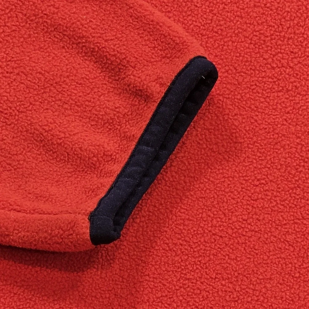 Polo Ralph Lauren Red‎ Fleece Mens S Sweater Mockneck Pullover 1/4 Snap Pockets